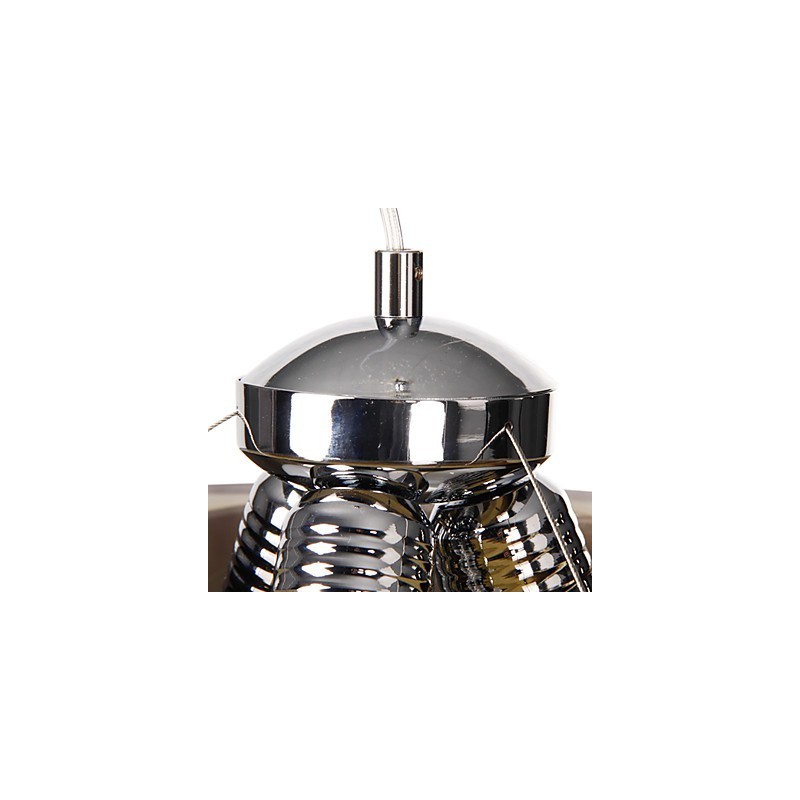 Italian Style Modern Quaint 3 Light Pendant With Black Transparent Shade