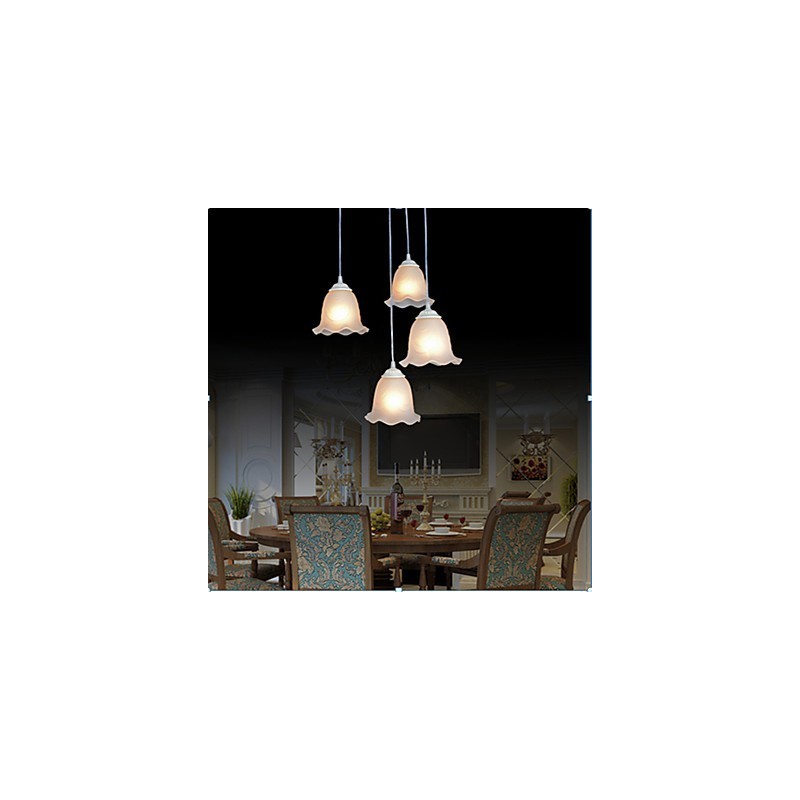 Pendant Four Lights White European Retro Classic