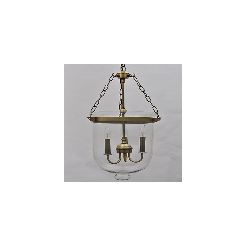 American country Vintage temple bell glass chandelier