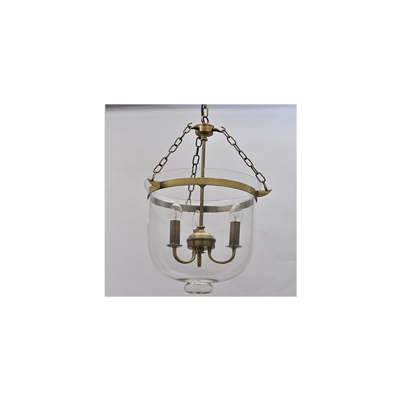 American country Vintage temple bell glass chandelier