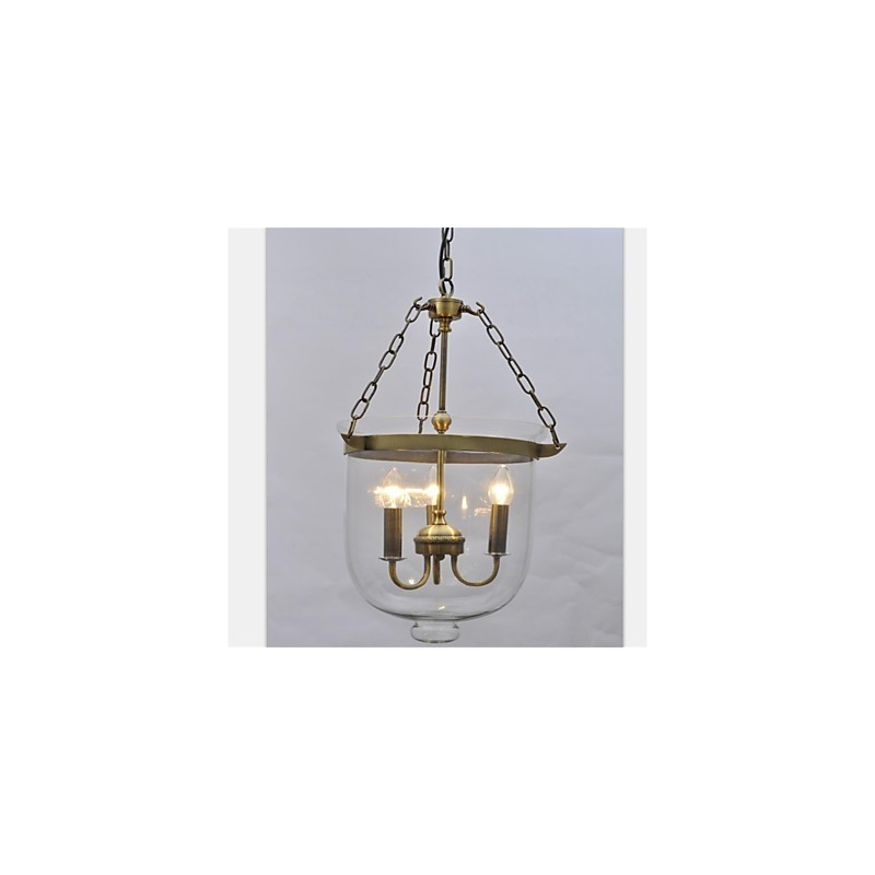 American country Vintage temple bell glass chandelier