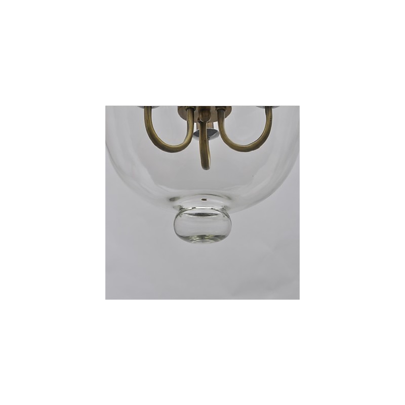 American country Vintage temple bell glass chandelier