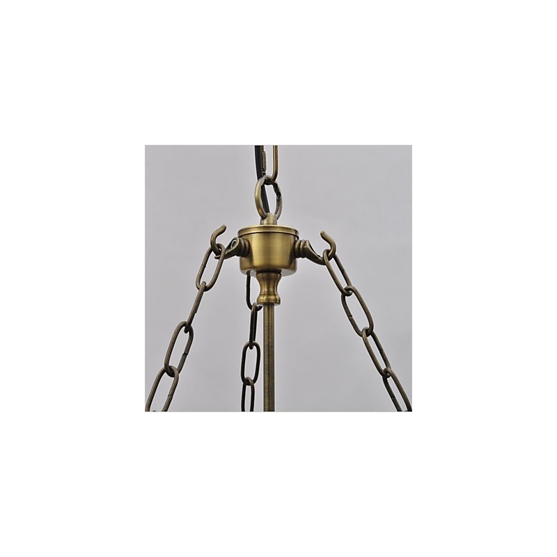 American country Vintage temple bell glass chandelier