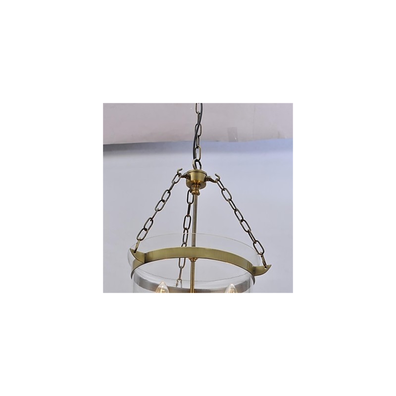 American country Vintage temple bell glass chandelier