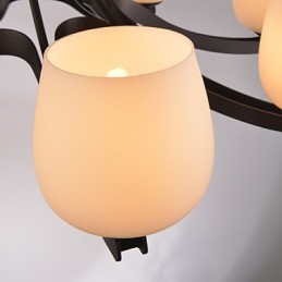 Traditional Classic Retro Mini Style Painting Metal Chandelier