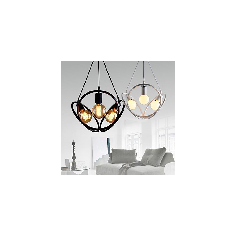 3 Lights Chandelier Pendant Light Traditional Classic Retro Metal