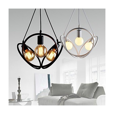 3 Lights Chandelier Pendant Light Traditional Classic Retro Metal
