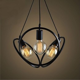 3 Lights Chandelier Pendant Light Traditional Classic Retro Metal