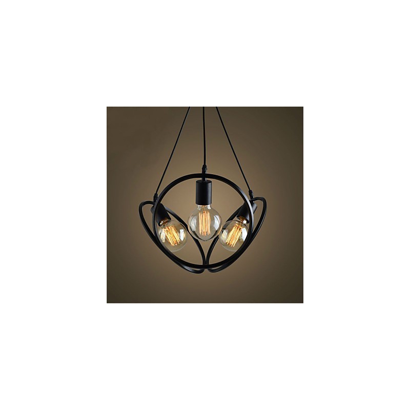 3 Lights Chandelier Pendant Light Traditional Classic Retro Metal