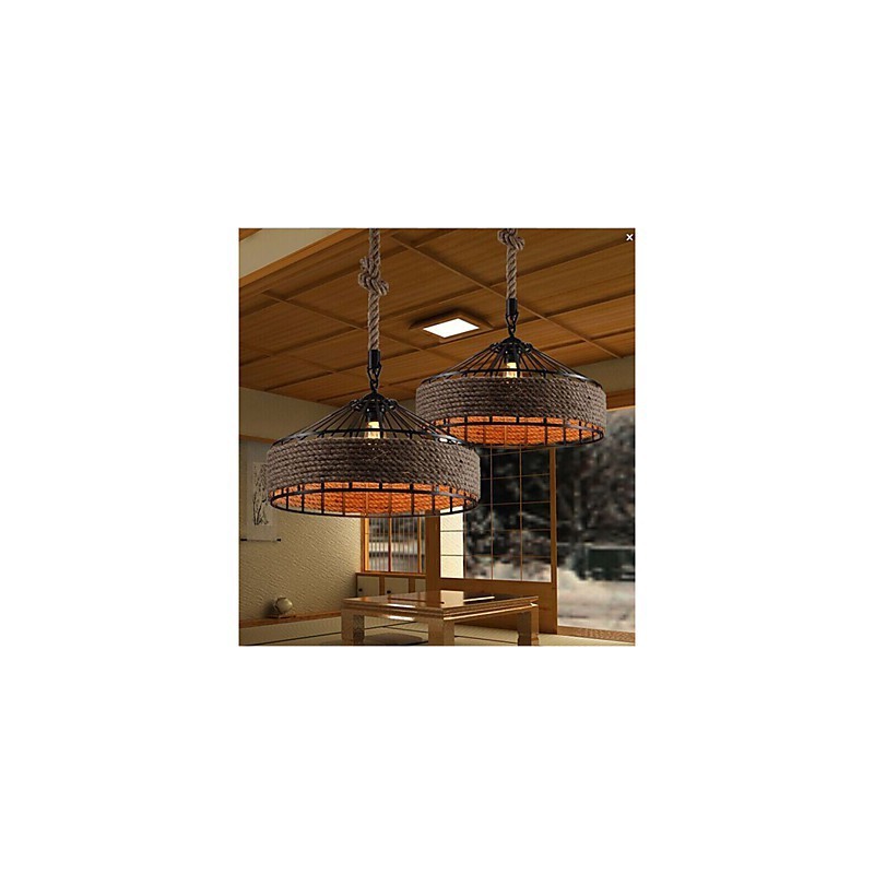 2 Light Country Designers Others Metal Chandelier Pendant Light