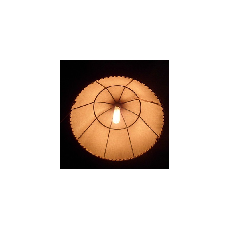 North American Style Retro 1 Light Pendant In Fabric Shade