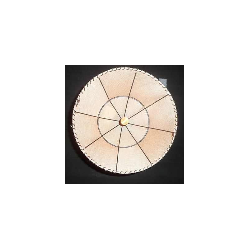 North American Style Retro 1 Light Pendant In Fabric Shade