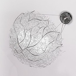 Modern Contemporary Silver Metal Pendant Light