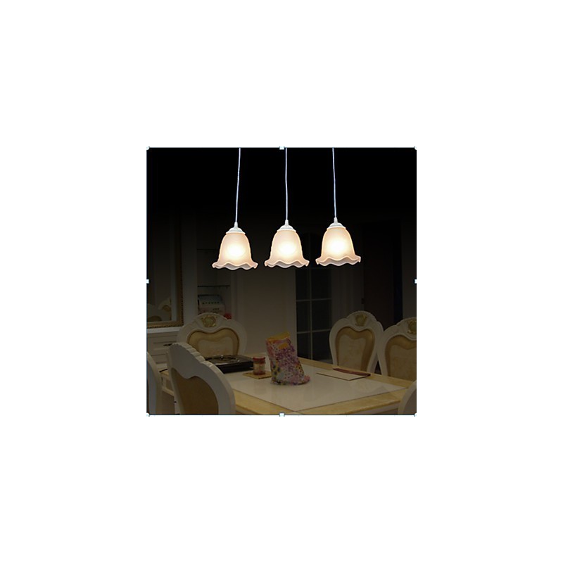 Pendant Three Lights White European Retro Classic