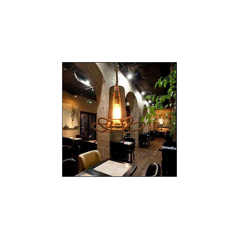 North American Type Rural Industrial Hemp retro Wrought Iron Chandelier