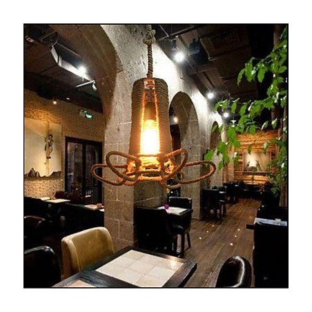 North American Type Rural Industrial Hemp retro Wrought Iron Chandelier