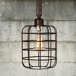Retro Mini Style Painting Metal Pendant Light