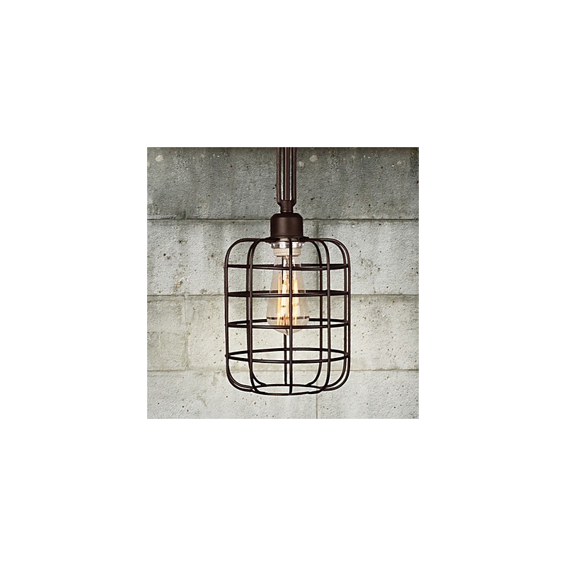 Retro Mini Style Painting Metal Pendant Light