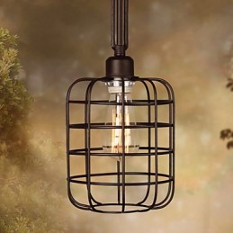 Retro Mini Style Painting Metal Pendant Light