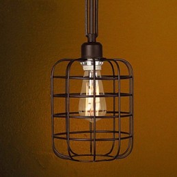 Retro Mini Style Painting Metal Pendant Light