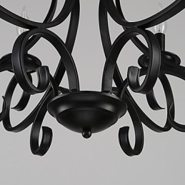 3 Lights Retro Chandelier Country Metal