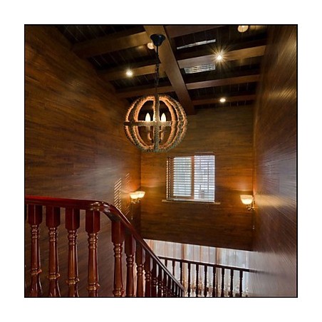 North American Type Rural Industrial Hemp retro Wrought Iron Chandelier