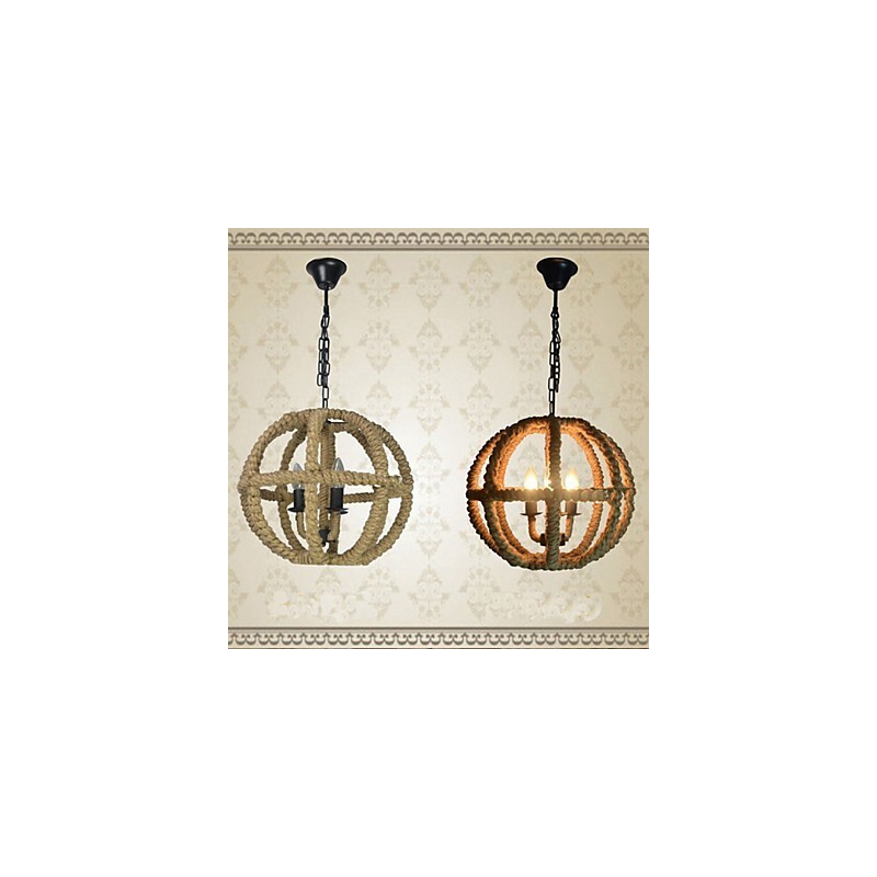 North American Type Rural Industrial Hemp retro Wrought Iron Chandelier
