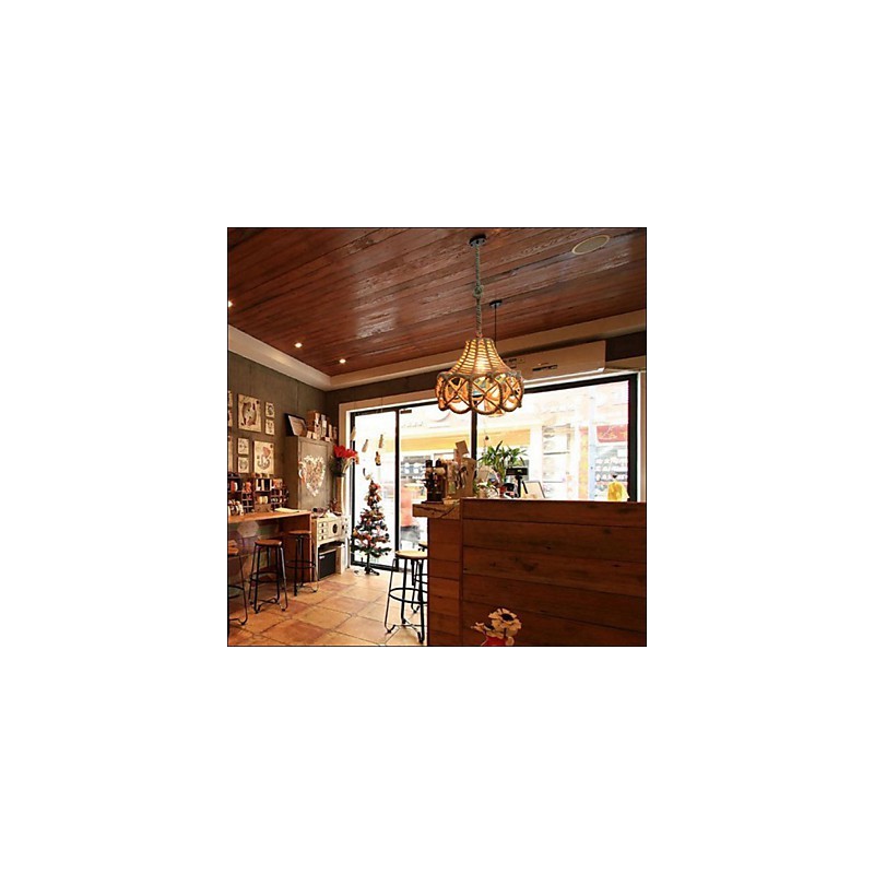 American Country Vintage Iron Chandelier Industrial Hemp