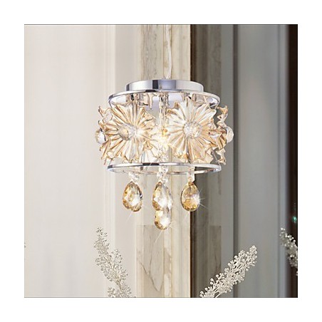 Modern Clear Sphere Lustre Crystal Chandelier Ceiling Lamp Home Decor Suspension Pendant Lamp Fixture Light