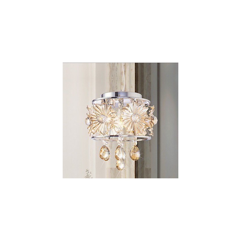 Modern Clear Sphere Lustre Crystal Chandelier Ceiling Lamp Home Decor Suspension Pendant Lamp Fixture Light