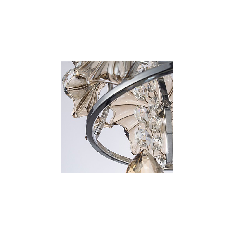 Modern Clear Sphere Lustre Crystal Chandelier Ceiling Lamp Home Decor Suspension Pendant Lamp Fixture Light