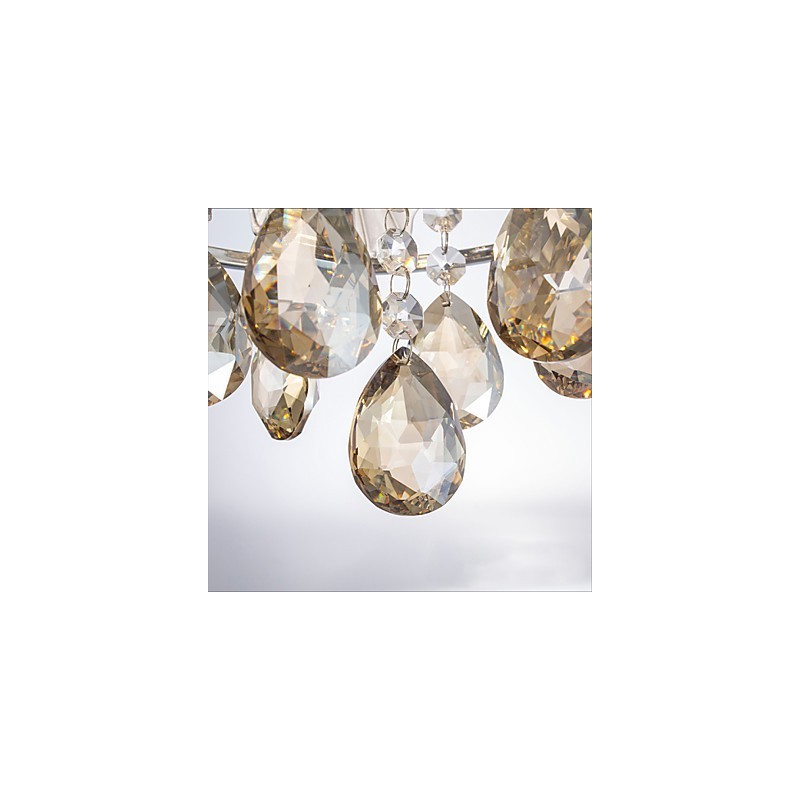 Modern Clear Sphere Lustre Crystal Chandelier Ceiling Lamp Home Decor Suspension Pendant Lamp Fixture Light