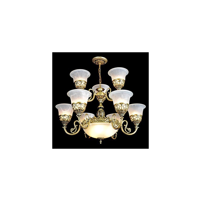 Traditional Classic Vintage Retro Bronze Metal Chandelier