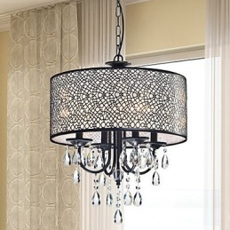 Traditional Classic Crystal Painting Metal Chandelier