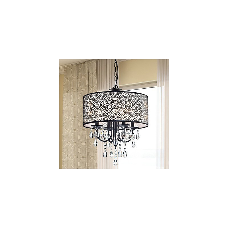 Traditional Classic Crystal Painting Metal Chandelier