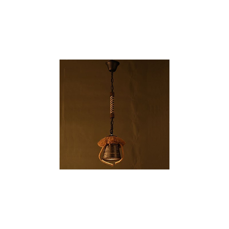 American Country Retro Hemp Ceramic lamp
