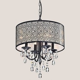 Traditional Classic Crystal Painting Metal Chandelier