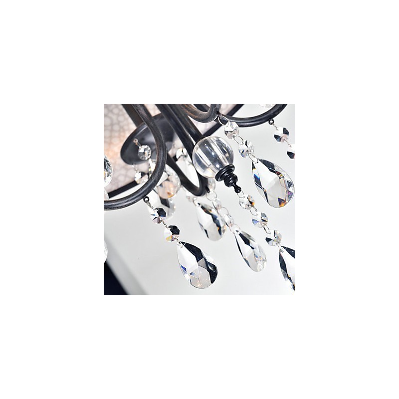 Traditional Classic Crystal Painting Metal Chandelier