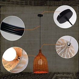 Rattan Chandelier Chandelier Chandelier Creative Retro Rattan lamp
