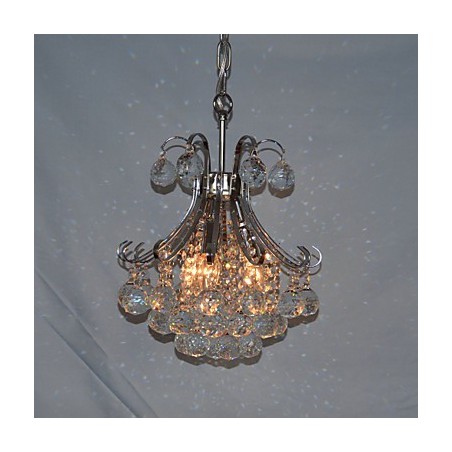 Modern Contemporary Crystal Mini Style Electroplated Chandelier Pendant Light