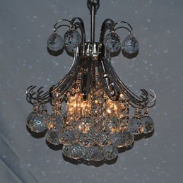 Modern Contemporary Crystal Mini Style Electroplated Chandelier Pendant Light