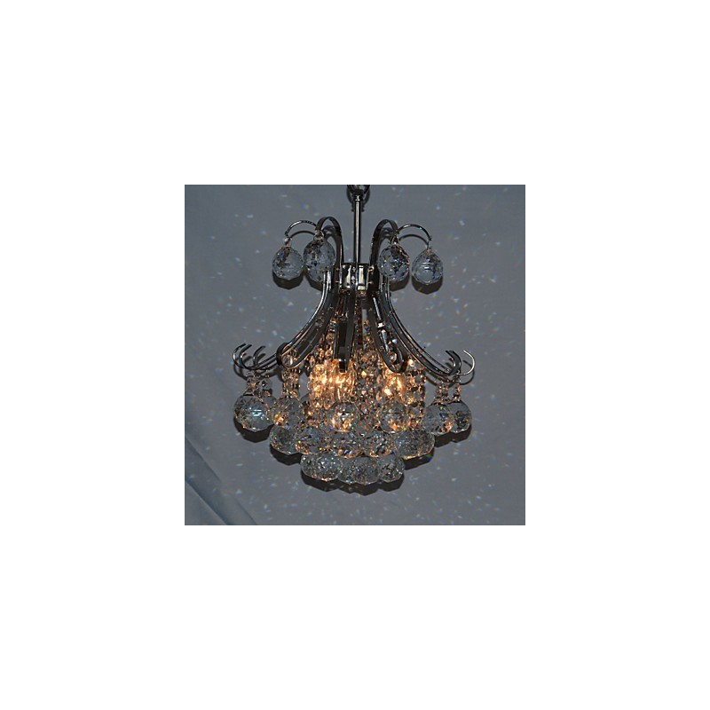 Modern Contemporary Crystal Mini Style Electroplated Chandelier Pendant Light