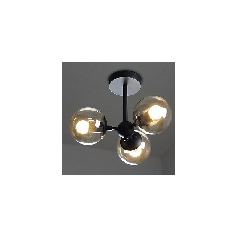 Glass Ball Iron Beanstalk Molecular Ceiling Lamps
