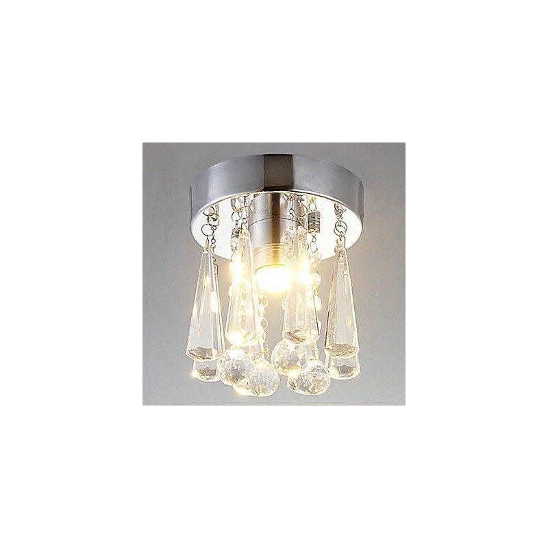 Modern Crystal 1 Lights Flush Mount In Crown Shape