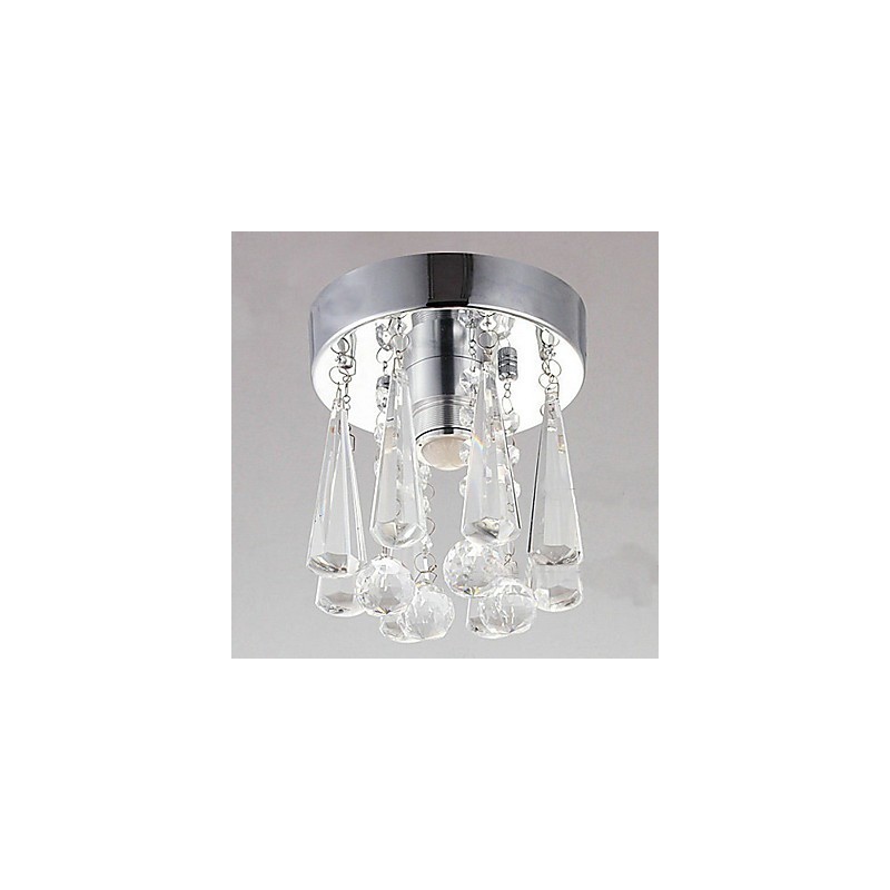 Modern Crystal 1 Lights Flush Mount In Crown Shape