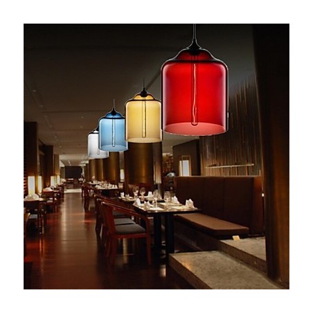 Retro Creative Single Head Glass Pendant Lamp Cafe In The Goldfish Bowl