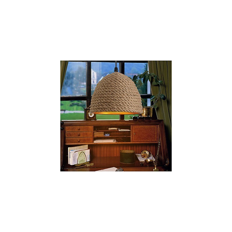 Vintage Wrought Iron Chandelier Creative Industrial Hemp