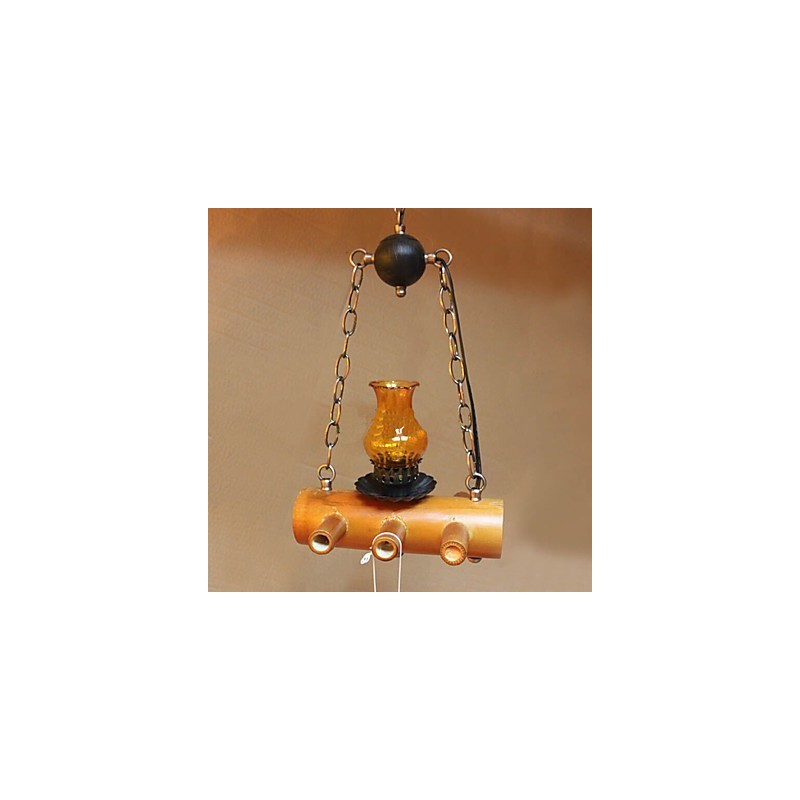 American Country Antique Bamboo Single Head Chandelier