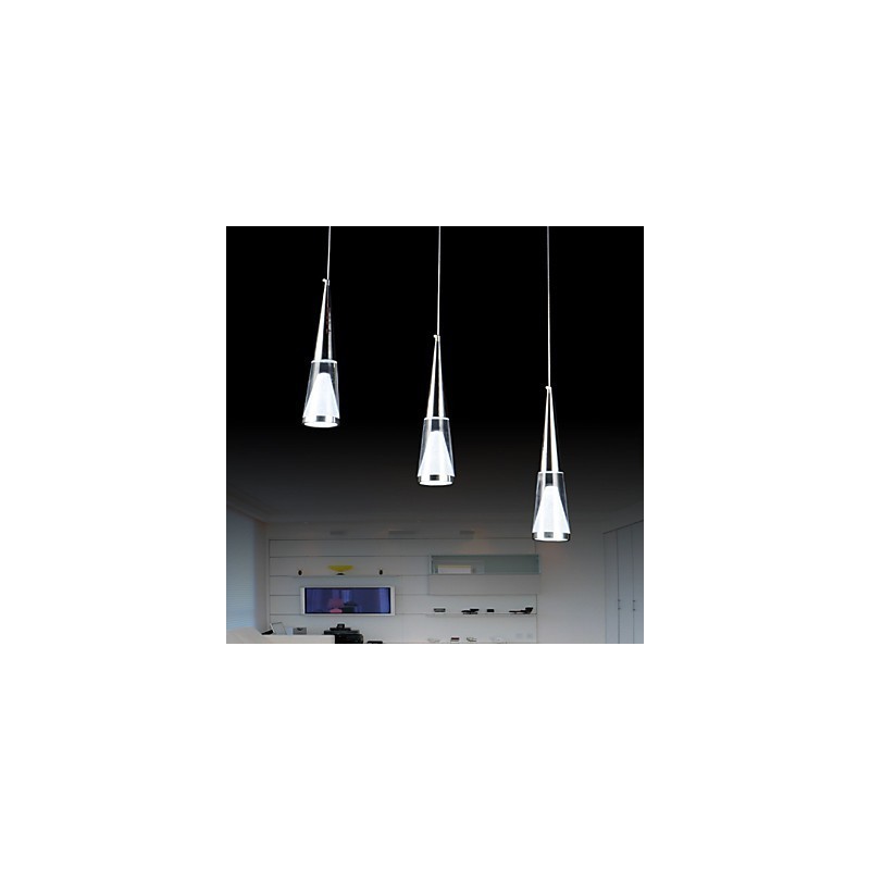 3 Lights Pendant Light Modern Contemporary Metal