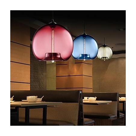 Retro Creative Single Head Glass Pendant Lamp Cafe In The Goldfish Bowl